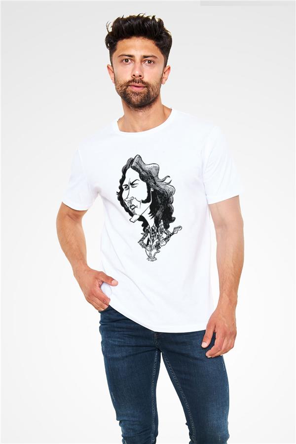 Rory Gallagher Printed Unisex White T-Shirt