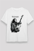 Rory Gallagher Printed Unisex White T-Shirt