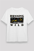 Running Wild Printed Unisex White T-Shirt