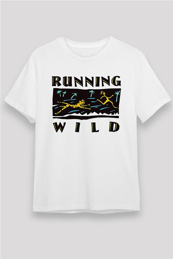 Running Wild Printed Unisex White T-Shirt