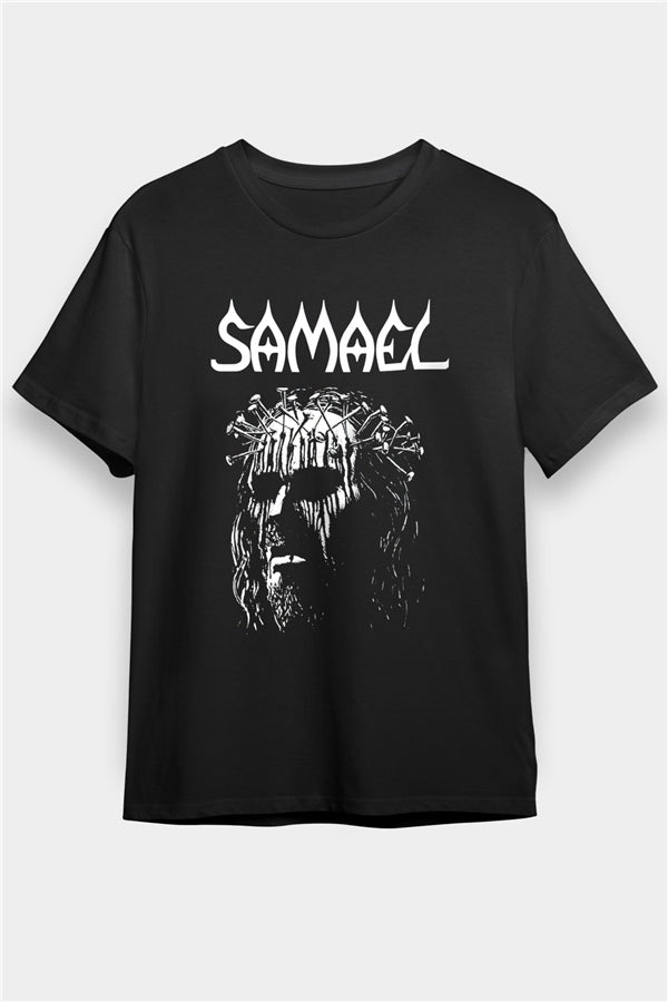 Samael Printed Unisex Black T-Shirt