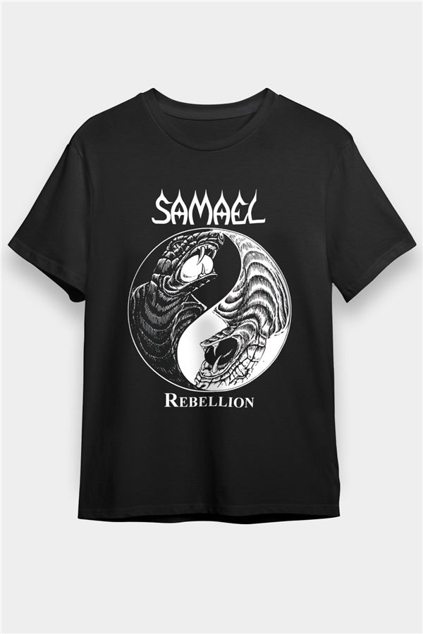 Samael Printed Unisex Black T-Shirt
