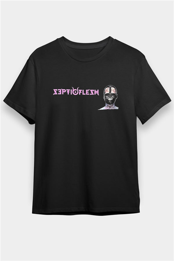 Septicflesh Printed Unisex Black T-Shirt
