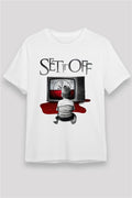 Set it Off Printed Unisex White T-Shirt