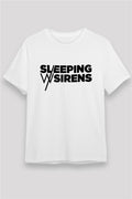 Sleeping with Sirens White Unisex T-Shirt