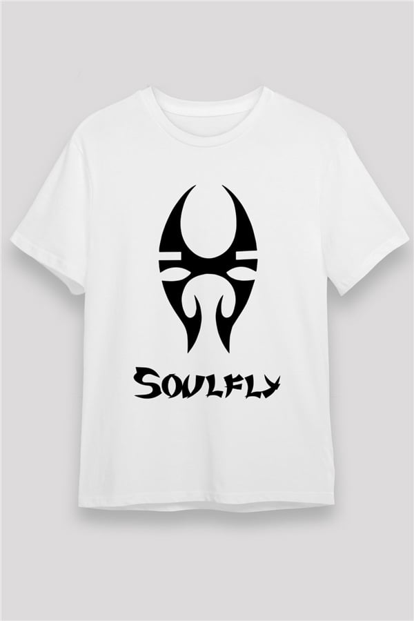 Soulfly White Unisex T-Shirt - Premium Rock Metal Tee