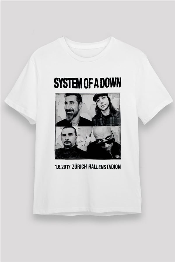 System of a Down White Unisex T-Shirt