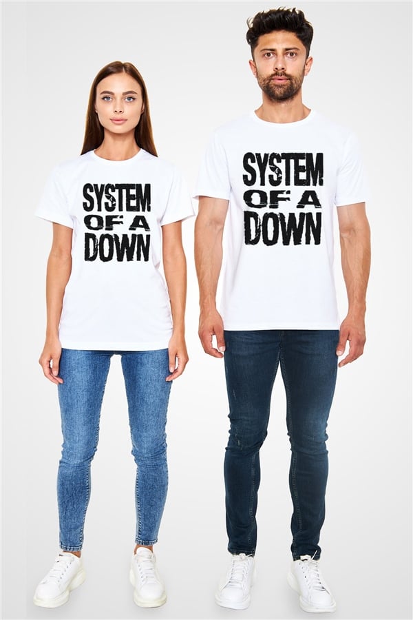 System of a Down White Unisex T-Shirt