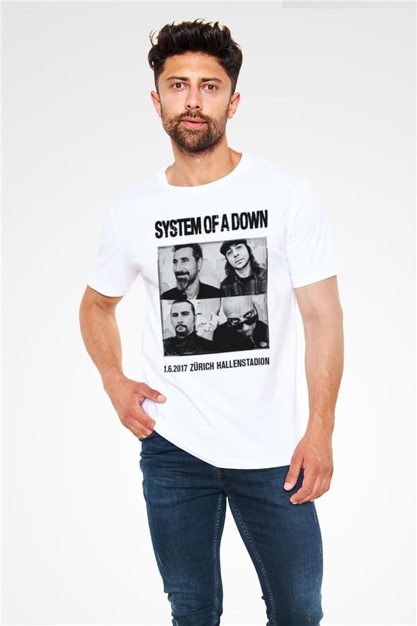System of a Down White Unisex T-Shirt