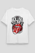 The Rolling Stones Logo White Unisex T-Shirt