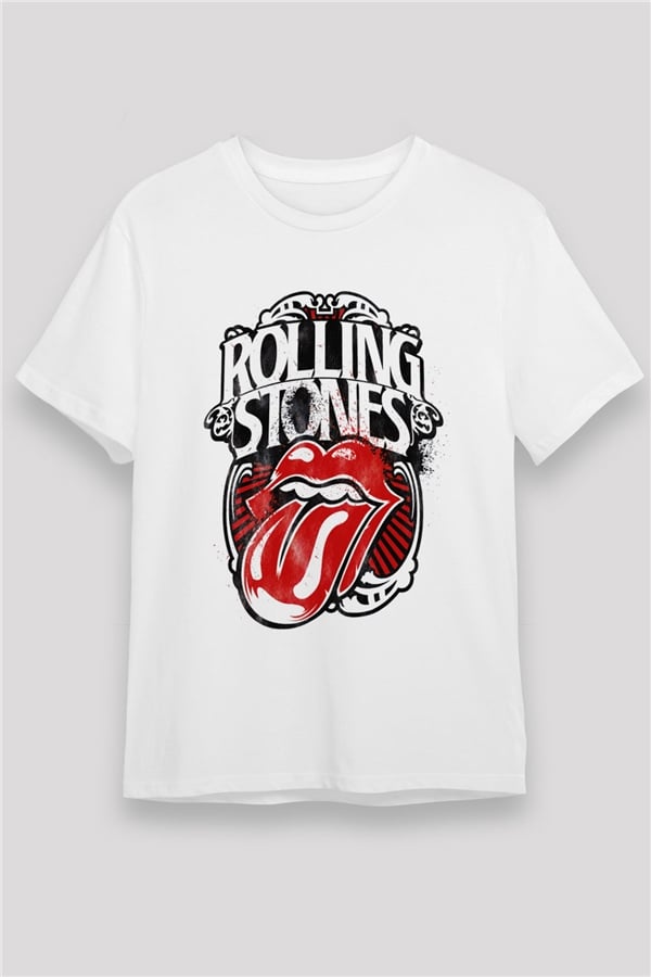The Rolling Stones Logo White Unisex T-Shirt