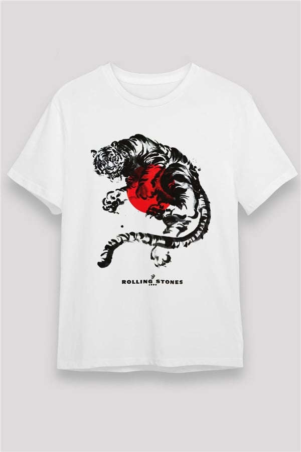 The Rolling Stones Logo White Unisex T-Shirt