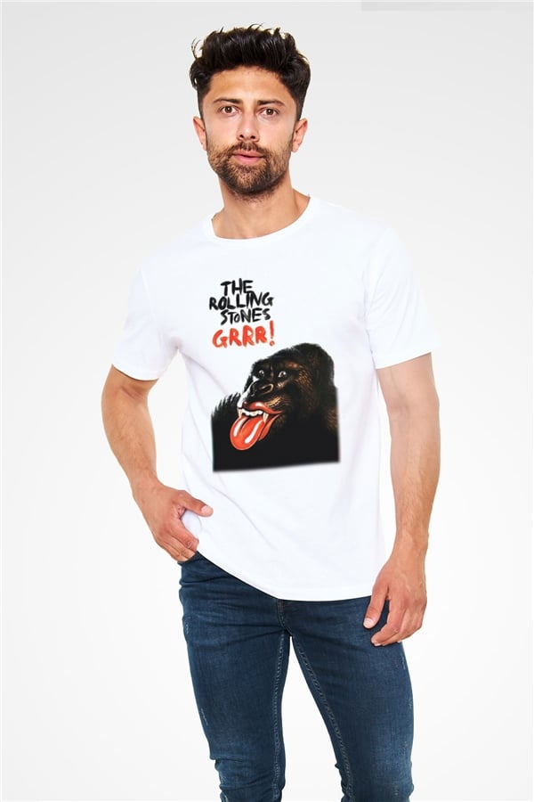 The Rolling Stones Logo White Unisex T-Shirt