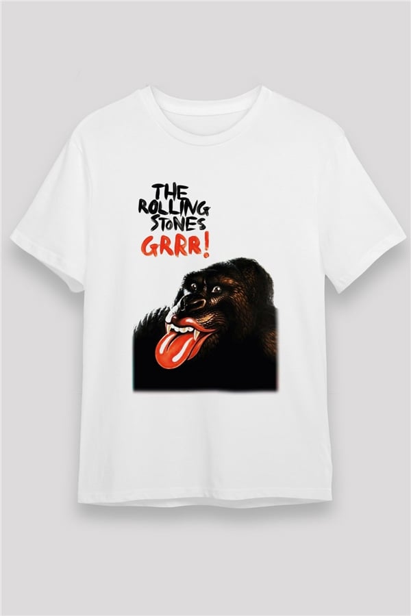 The Rolling Stones Logo White Unisex T-Shirt
