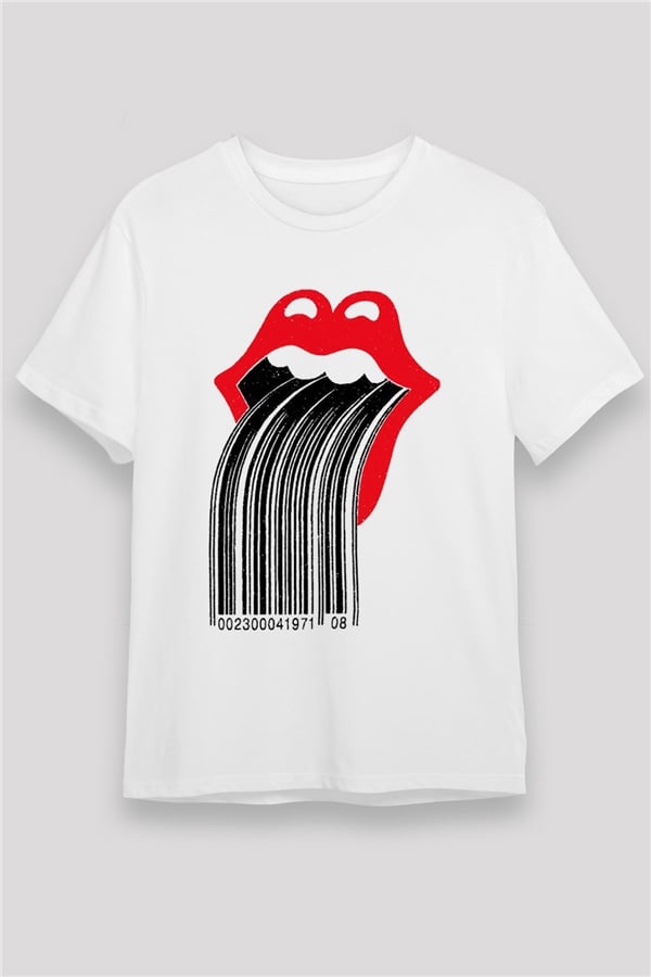 The Rolling Stones Logo White Unisex T-Shirt