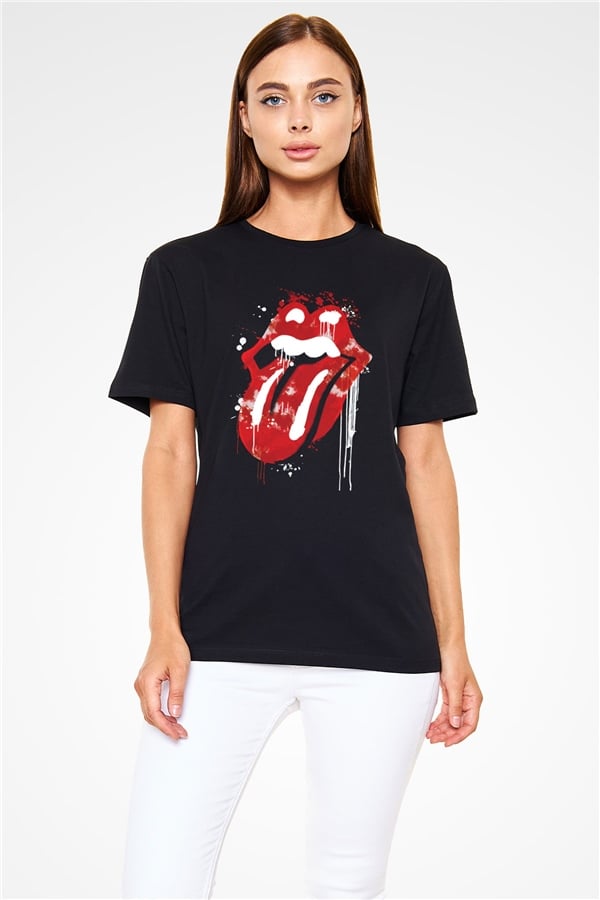 The Rolling Stones Classic Logo Black Unisex T-Shirt
