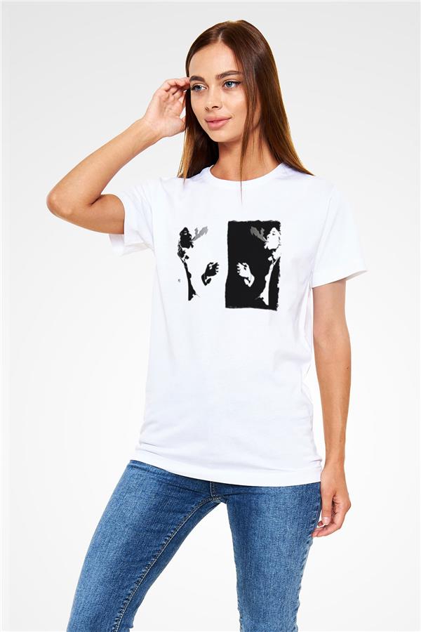 Tom Waits Printed Unisex White T-Shirt