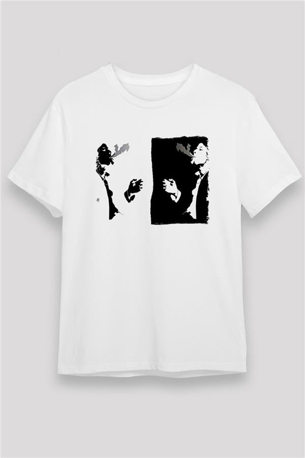 Tom Waits Printed Unisex White T-Shirt